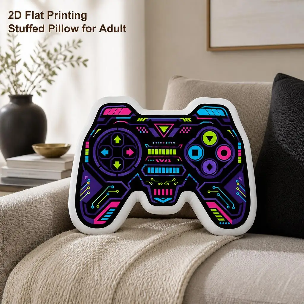 Cyber Arcade Controller Plush Pillow Cushion Irregular Stuffed Throw Pillow Home Decor Gift Sofa Bed Home