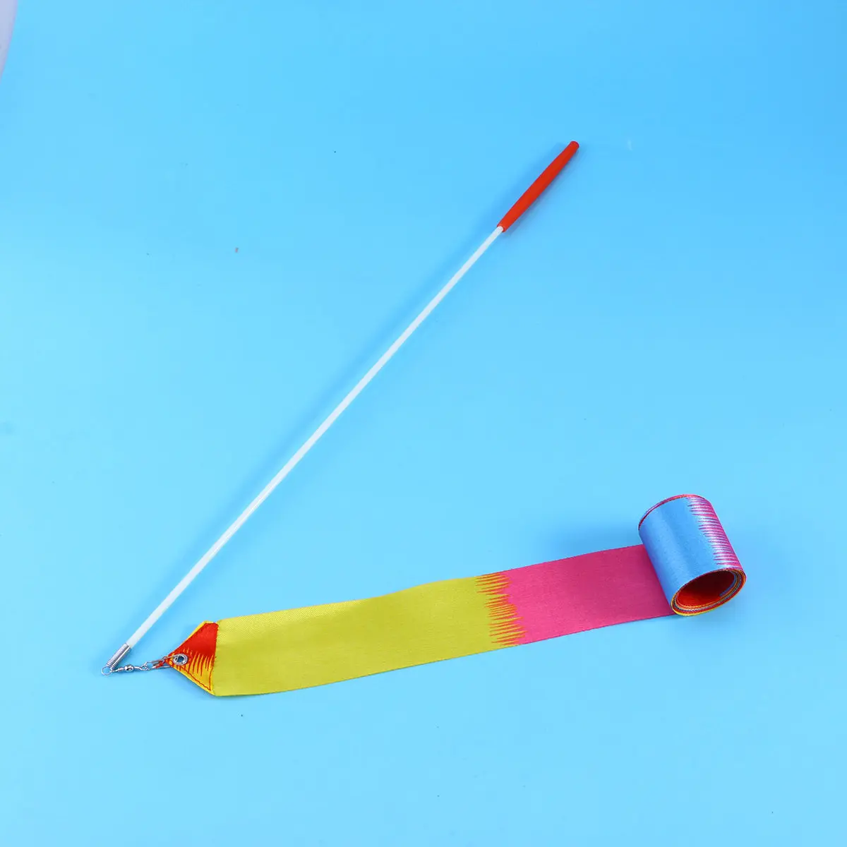 3Pcs Colorful Rhythmic Gym Ribbons 4 Meters Baton Twirling Rods Dancing Streamers Gymnastics Training Equipment Art Streamers