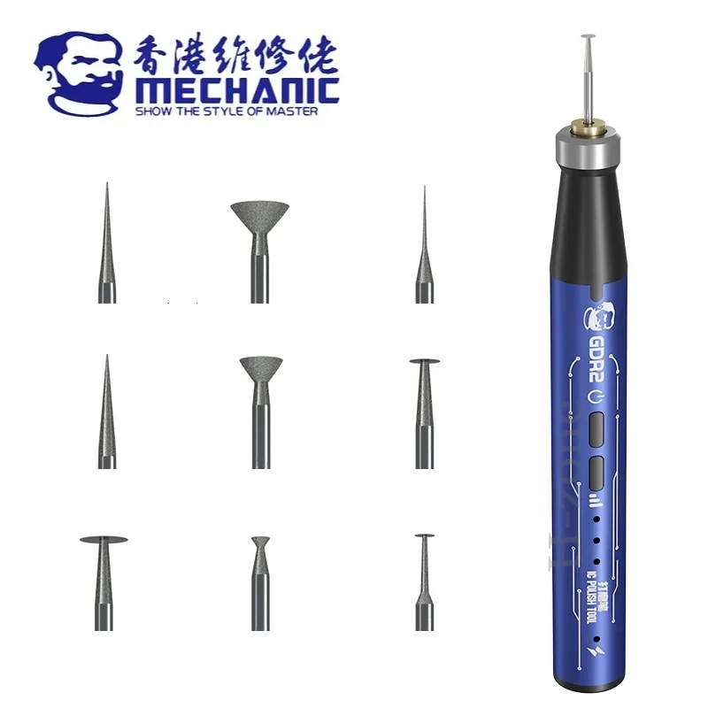 MECHANIC Digital IC Polishing Pen Wireless Speed Adjustable Engraving Machine CPU Screen Drilling Chip Grinding Disassembly Tool