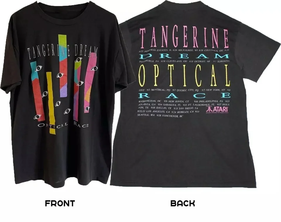 1988 Tangerine Dream Optical Race T Shirt Full Size S-5XL