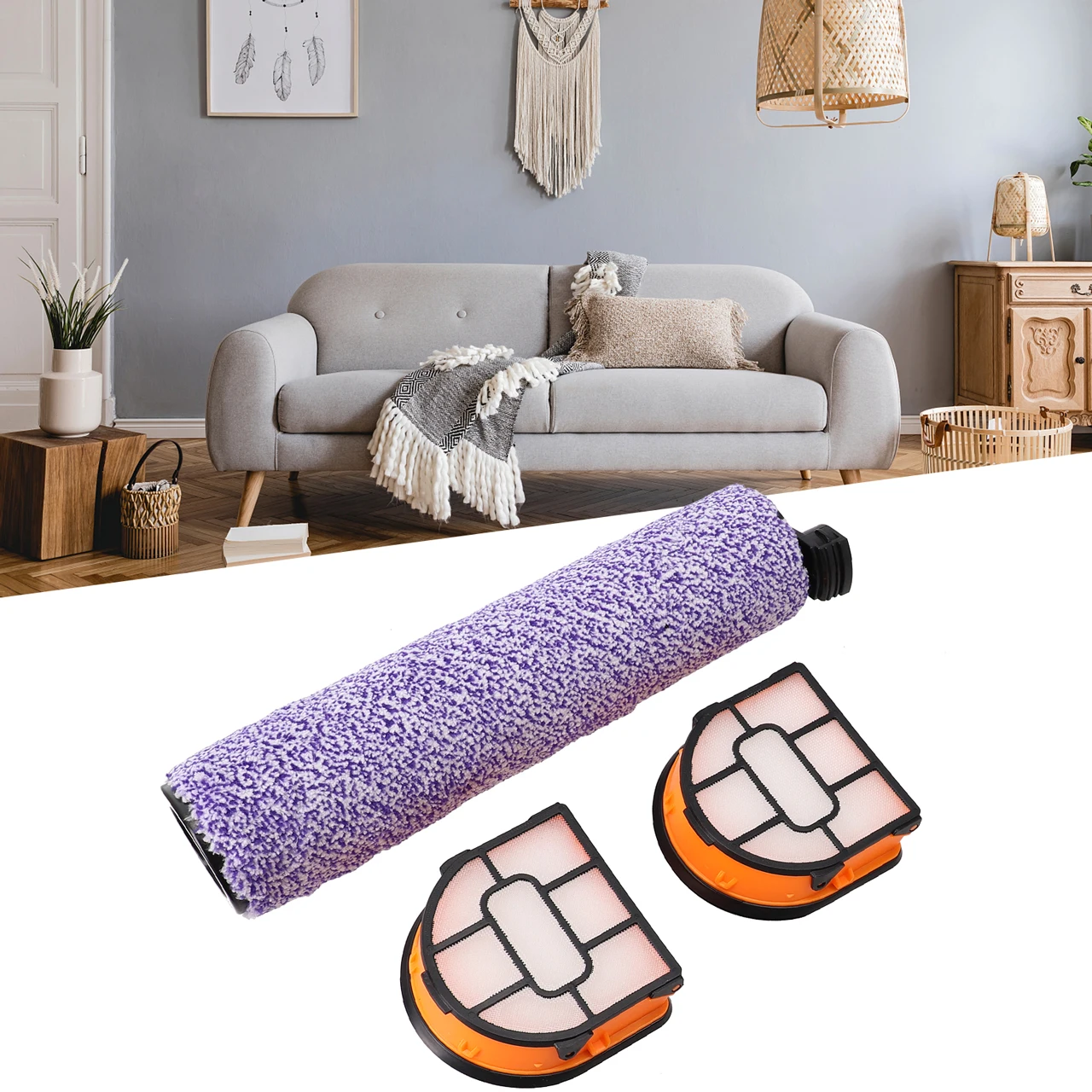 Home Filter Roller for rush For Shark WDB1F2 AW201 WD201 WD201 WD101 WD100 3pcs/set Multi for surface Cleaning Purple Vacuum
