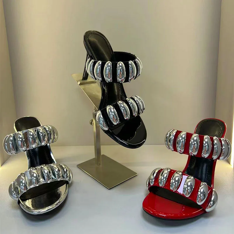 

Женские однотонные босоножки на высоком каблуке с круглым каблуком в ретро-стиле, модные вечерние туфли для вечеринок и подиумов, элегантные туфли на каблуке для женщин