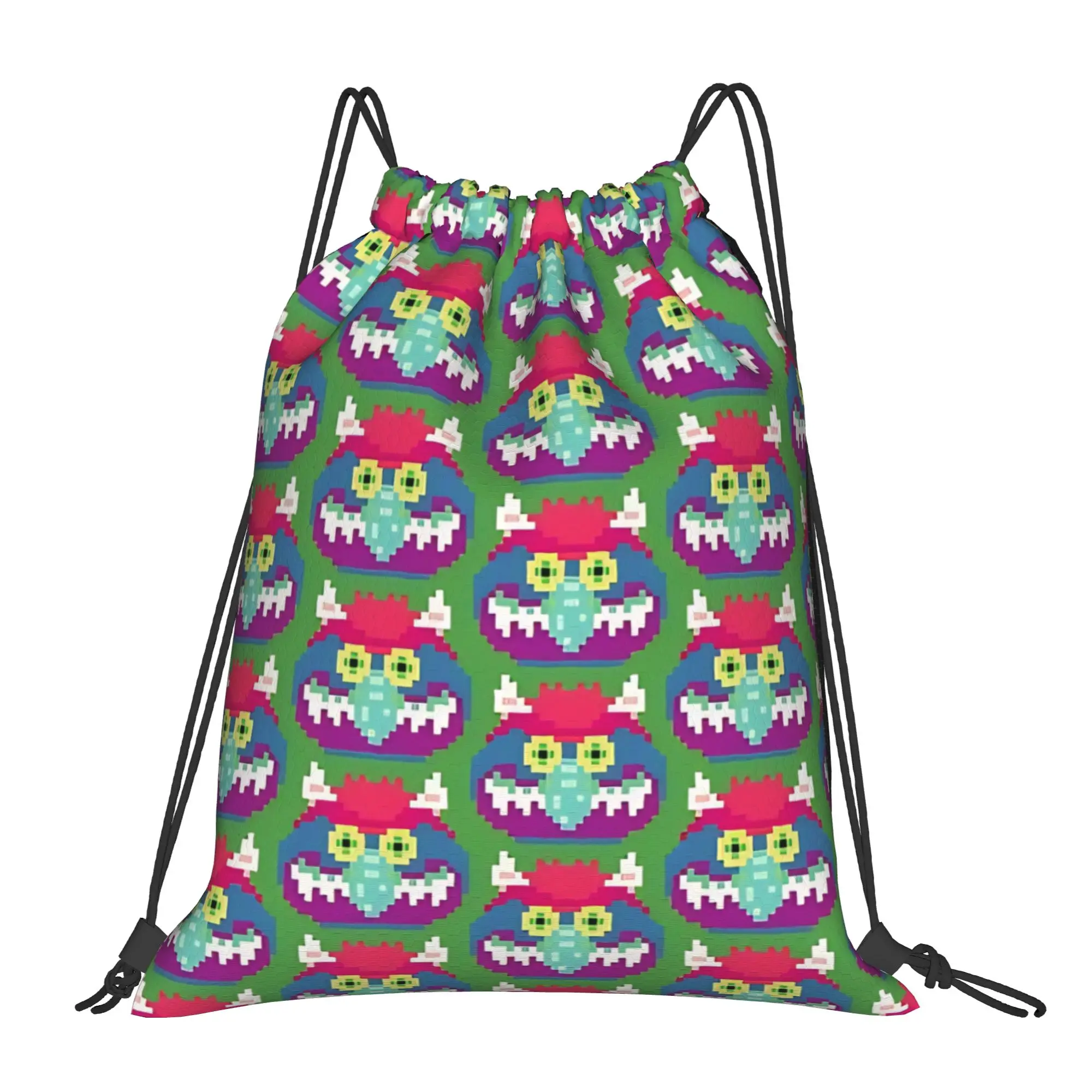 My Pet Monster Nostalgic Monster Portable Hiking Riding Gym Drawstring Storage Sporty Backpacks
