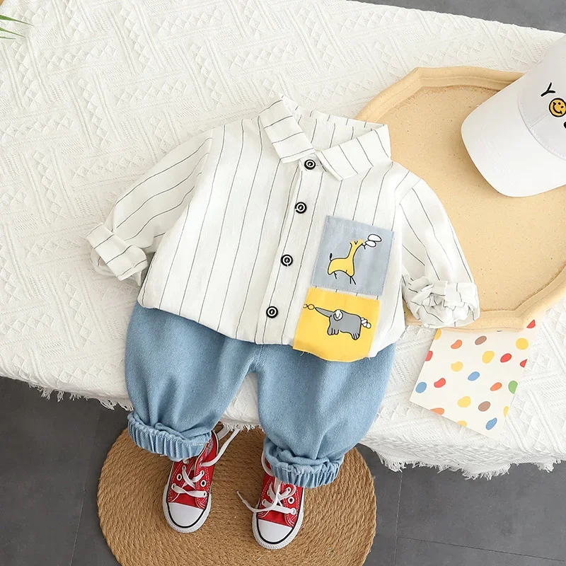 

New Spring Autumn Children Clothes Baby Boys Suit Shirt Pants 2Pcs/Sets Toddler Casual Costume Infant Clothing Kids Tracksuits