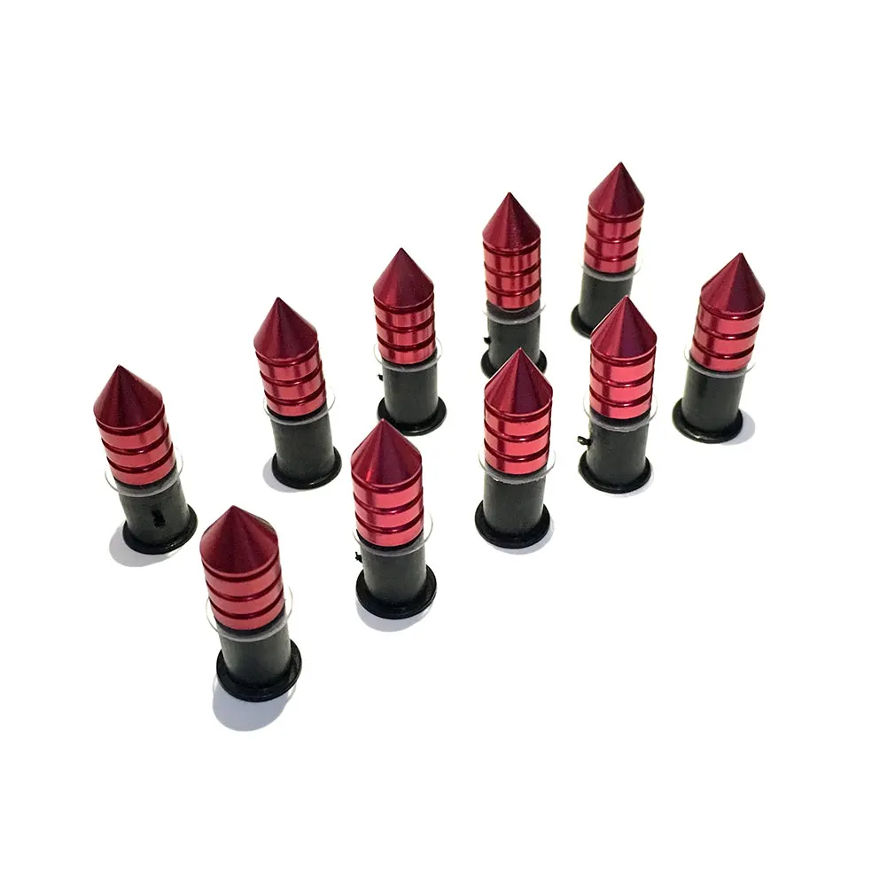 10 Pcs 5M Motorcycle Wind Screen Windshield Spike Screw Bolts Red for Hodna Yamaha Kawasaki Suzuki Hayabusa Aluminum Universal