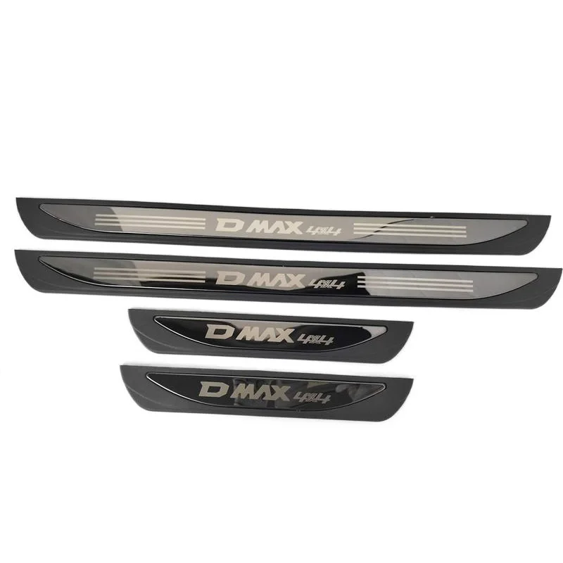 4PCS ABS Stainless Steel For Isuzu D Max 4x4 D-max DMax 2021-2023 Car Accessories Auto Door Sill Pedal Welcome Scuff Plate Cover