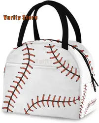 Baseball Softball Lunch Bag Box Tote Organizer Lunch Container Insulated Zipper Meal Prep Cooler Handbag For Women Men Home