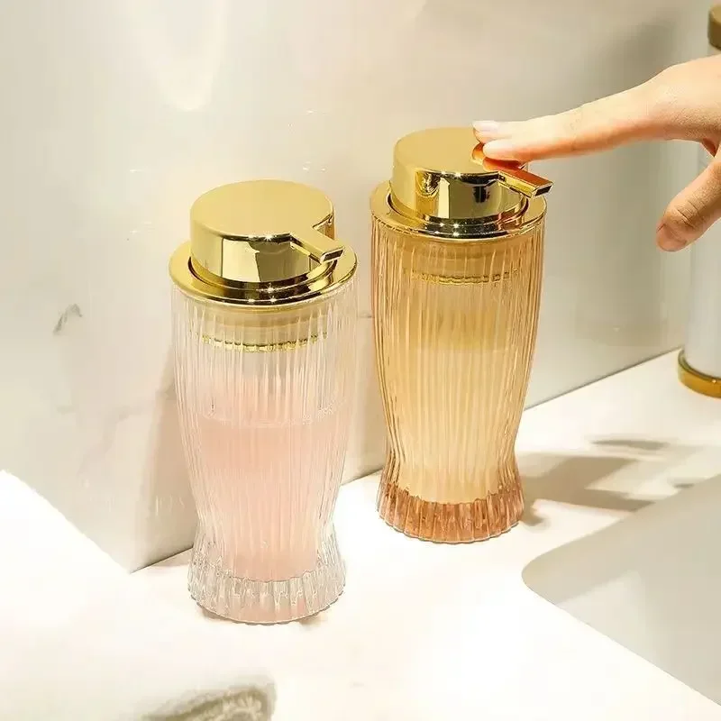 

Household Bathroom Products Bubble Bottle Vertical Glass Soap Dispenser Shampoo Press Sub-bottle Bathroom Decoration Accessories