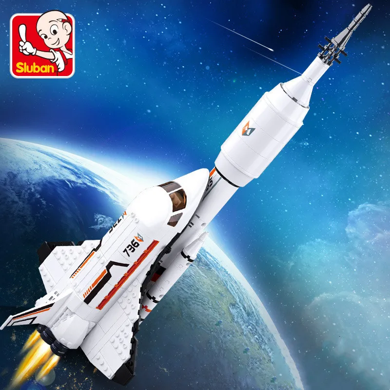 Sluban Building Block Toys Saturn/Long March Rocket 167PCS Model Bricks B0735 Compatbile With Leading Brands Construction Kits