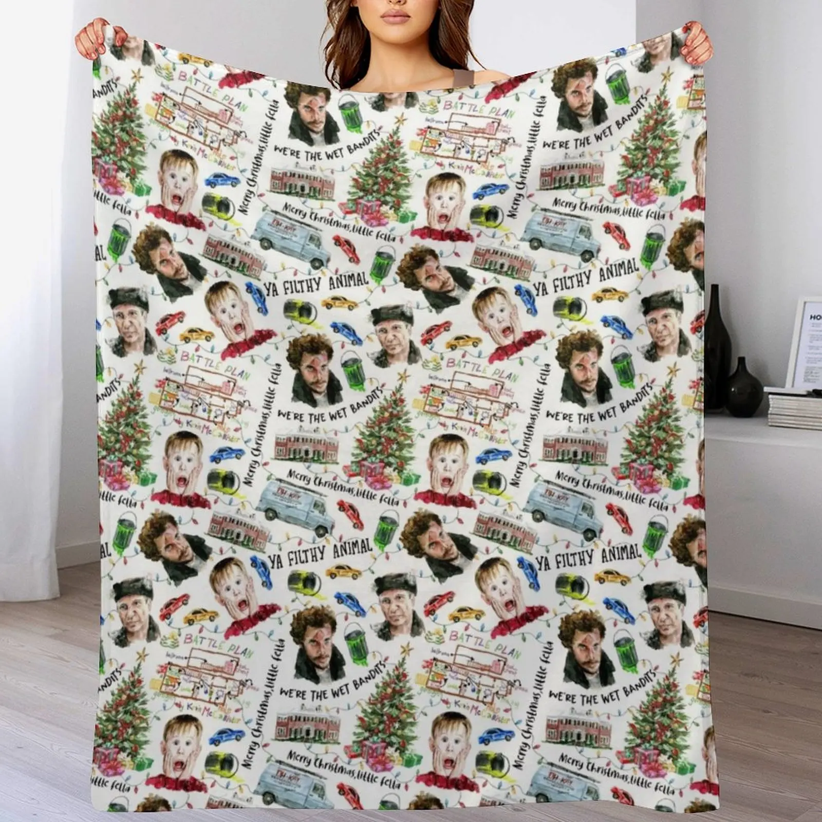 المنزل وحده كيفن مكاليستر عيد الميلاد عطلة نمط رمي بطانية جميلة متعددة الأغراض لحاف السرير يغطي البطانيات #1
