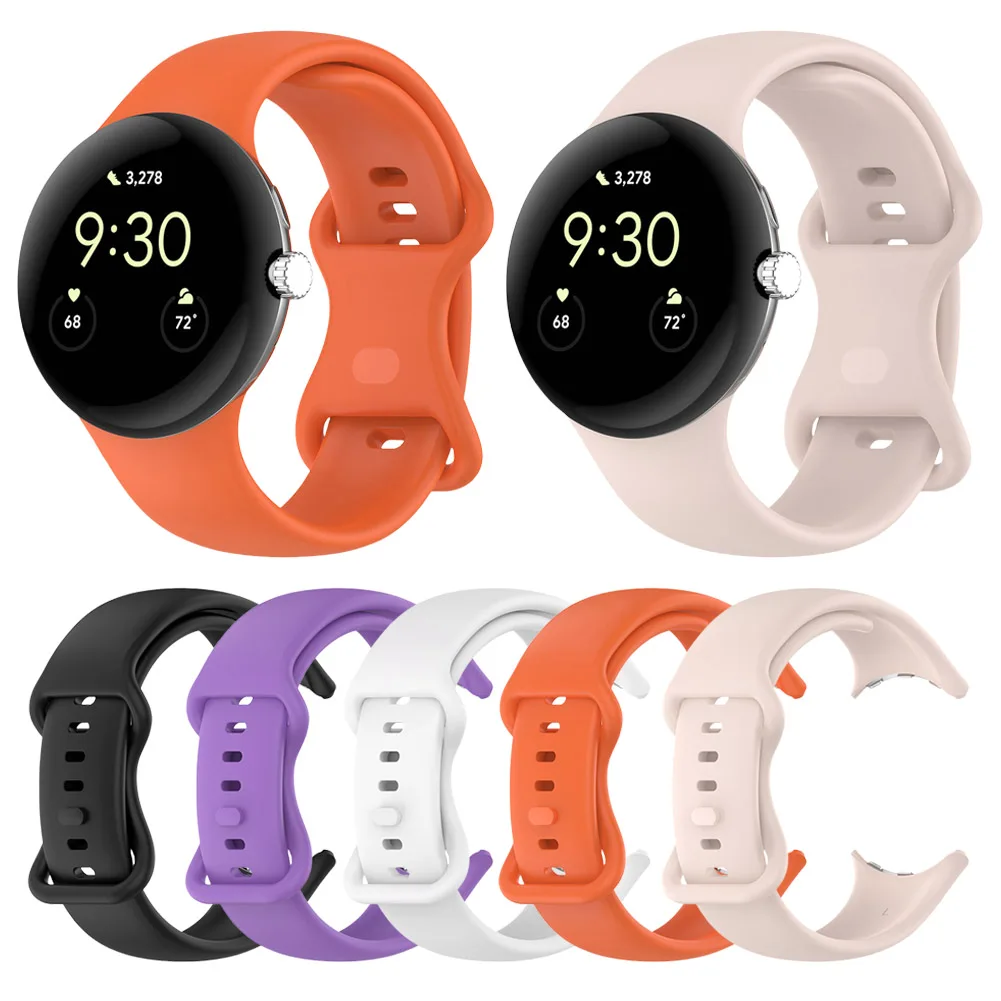 

Силиконовый ремешок, регулируемый ремешок для часов, водонепроницаемый сменный спортивный браслет для Google Pixel Watch 3, 41 мм, 45 мм