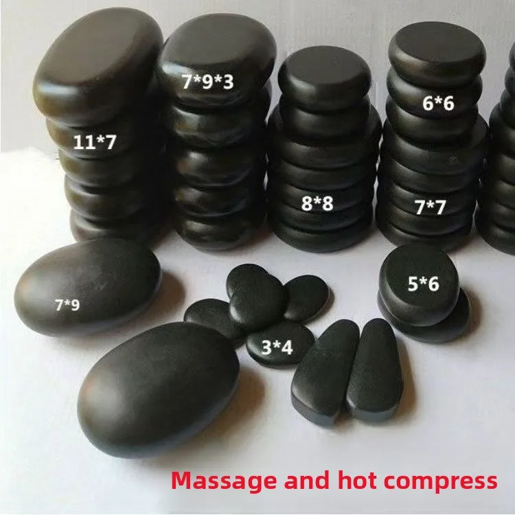 7x11cm 9x7cm 8x8cm Hot Stone Massage lava Stones Natural Energy Massage Spa Stones Set Rock Basalt Wholesale Body Health Care