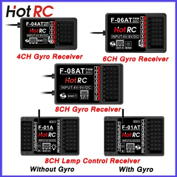 HotRC 자이로 수신 F-04AT F-06AT F-08AT F-01A F-01AT 전압 리턴 PWM 램프 제어, RC 자동차 항공기 탱크 보트용, 4 채널, 6 채널, 8 채널, 2.4G  Best5