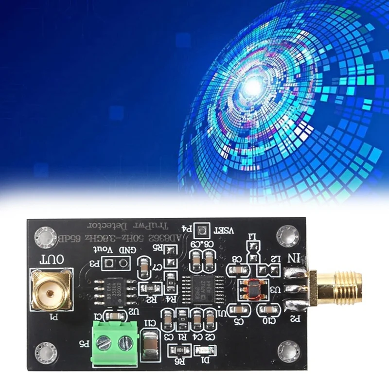 RMS RF Обнаружение Линейный выход постоянного тока Многофункциональный портативный модуль детектора мощности с радиочастотным откликом Прочный Простота установки