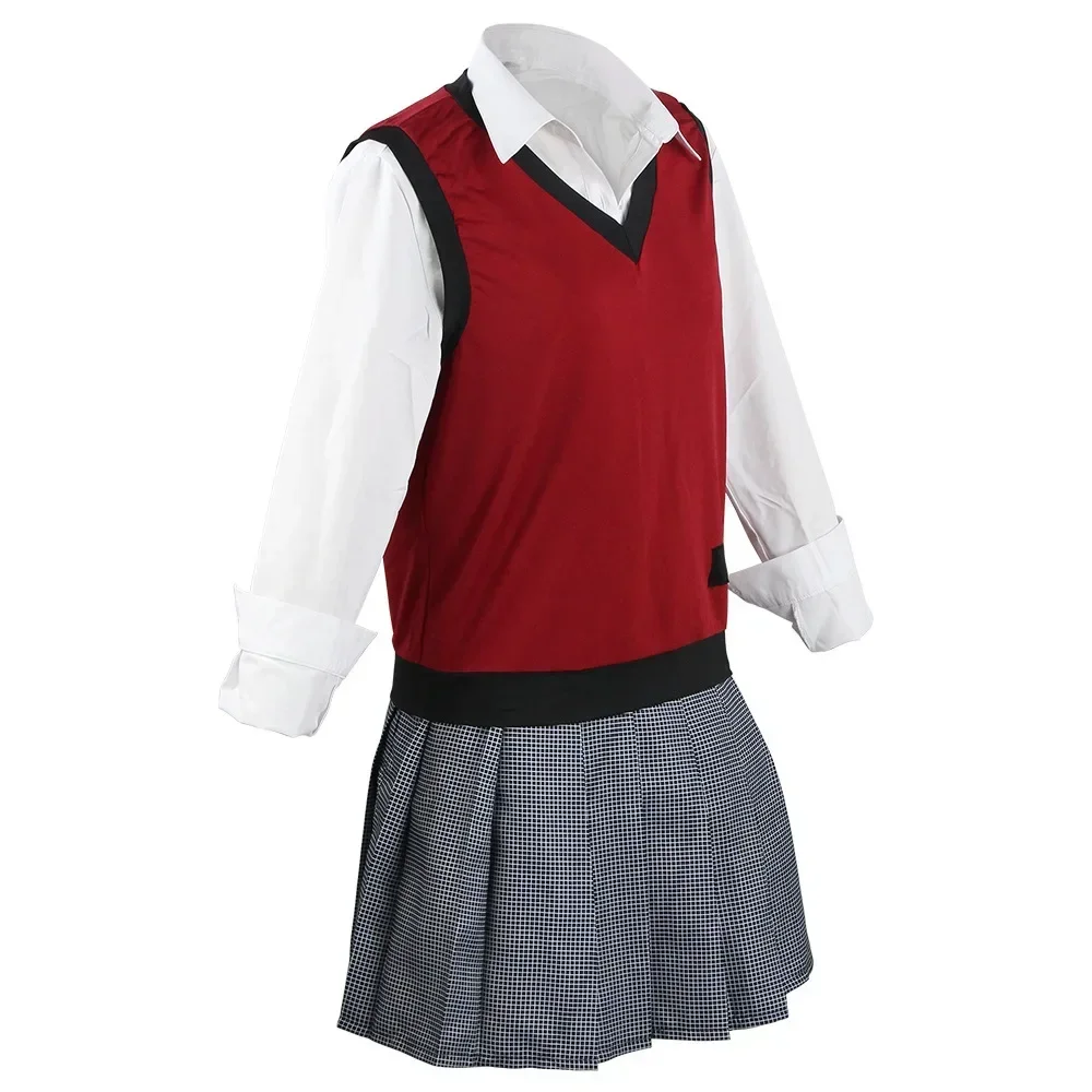 Anime Kakegurui Midari Ikishima Cosplay Costume Cheating Allowed Wig Woman JK School Uniform Shirt Vest Skirt Suit Halloween