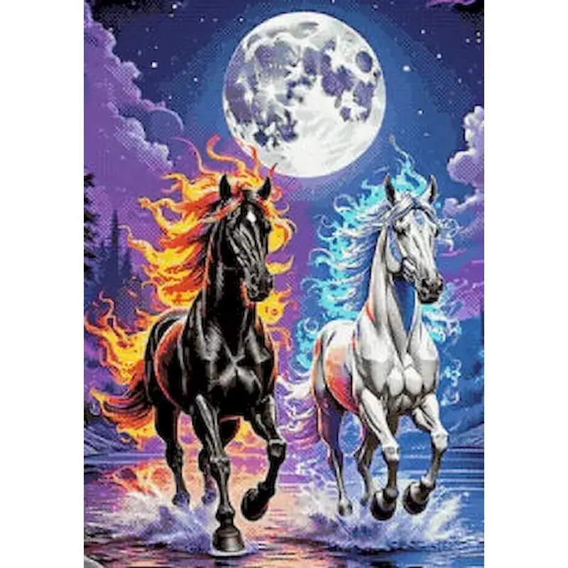 

GATYZTORY Horse Paint By Numbers Wall Decor Paintings On Number Animal 40x50cm Adults Crafts Acrylic on Canvas Paints
