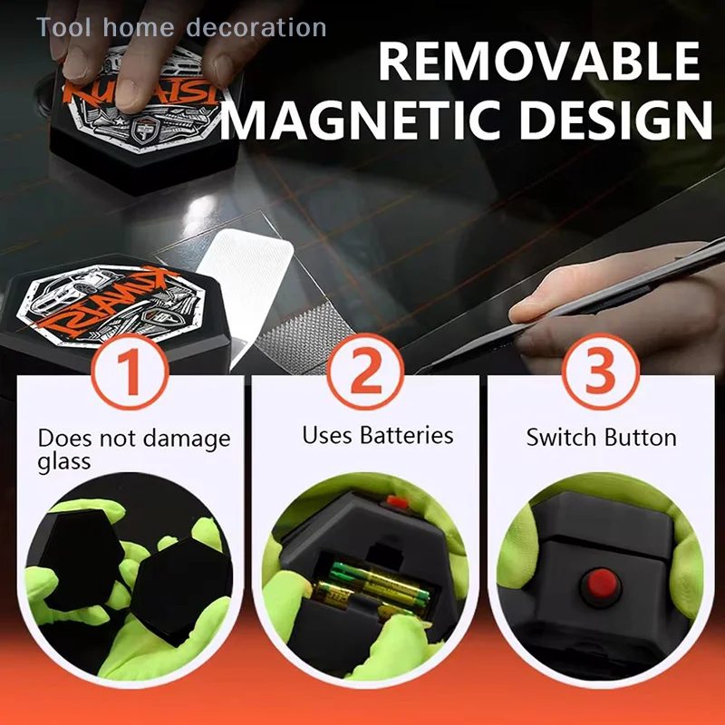 Odporny na zarysowania reflektor LED z mocowaniem magnetycznym - precyzyjne oświetlenie do przyciemniania szyb samochodowych