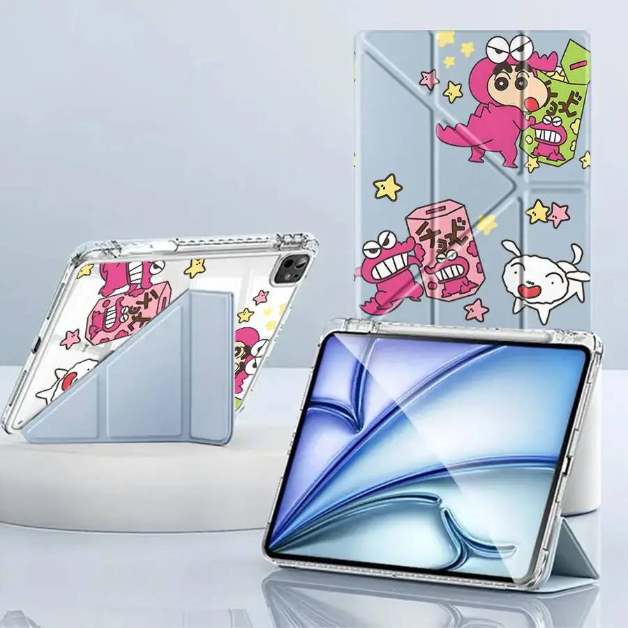Etui na tablet z motywem anime Crayon Shin-Chan dla iPad Pro 11, 10, 9, 8, 7 generacji, 12.9 cala, Air 4, 5, M3, M2, 1, 2, M4, 11 cali, Pro 2025, Mini 6, 7 — zdjęcie produktu 5