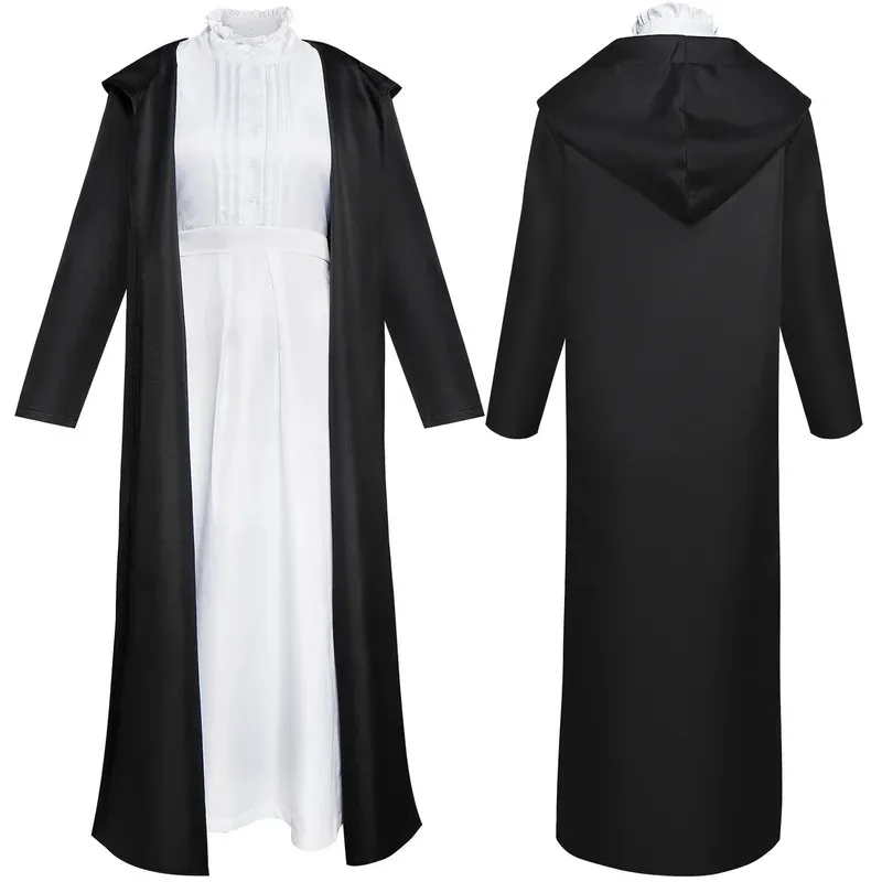 أزياء أنيمي فريرين في الجنازة التأثيرية فريرين السماء البهجة أزياء تنكرية يتوهم الساحرة بدلة بيضاء قزم الأذن النساء والرجال