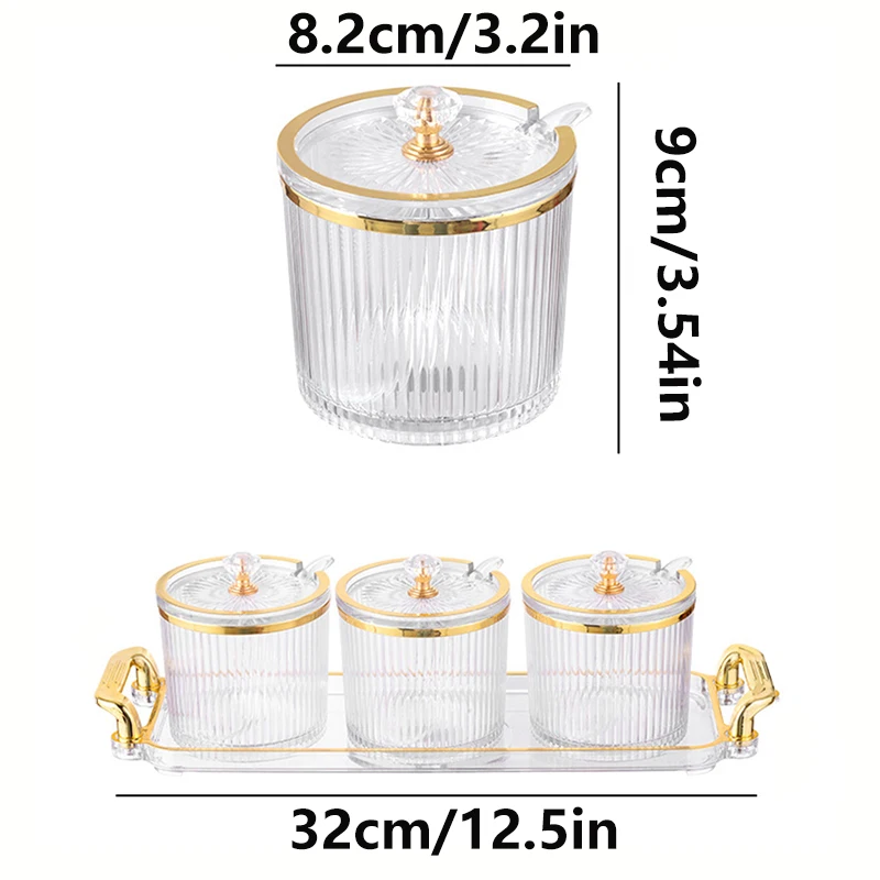 Seasoning Salt Jar Acrylic Sealed Moisture Proof Seasoning Box Kitchen Seasoning Jar Cover Device Shelf