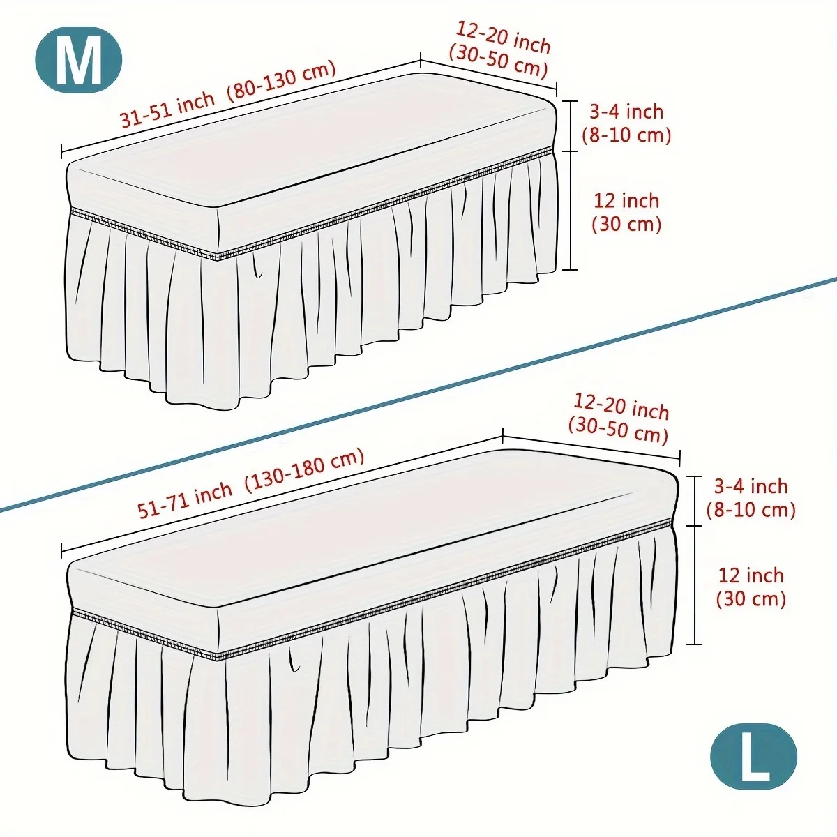 Bench Covers Seersucker Bench Seat Protector Cover for Living Room Bedroom Kitchen Bedroom Chair Covers Removable Washable