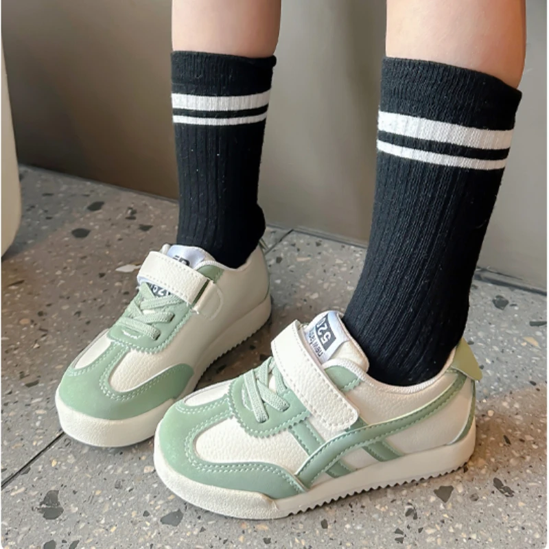 Children\'s Casual Sneakers Four Seasons Orange Breathable Non-slip Boys and Girls Single Shoes Light Green Fashion Kids Shoes