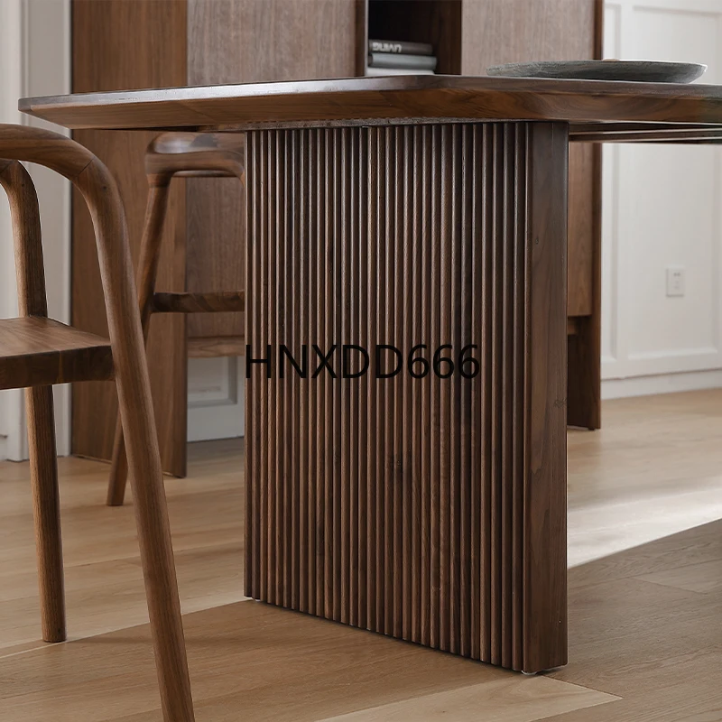 North American black walnut all-solid wood rectangular dining table