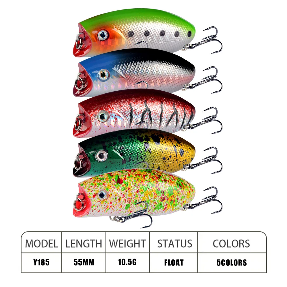 1pcs Crankbait Fishing Lures Floating Topwater Popper Pesca Hard Bait Artificial Wobblers For Pike Carp Trolling Fishing Tackle