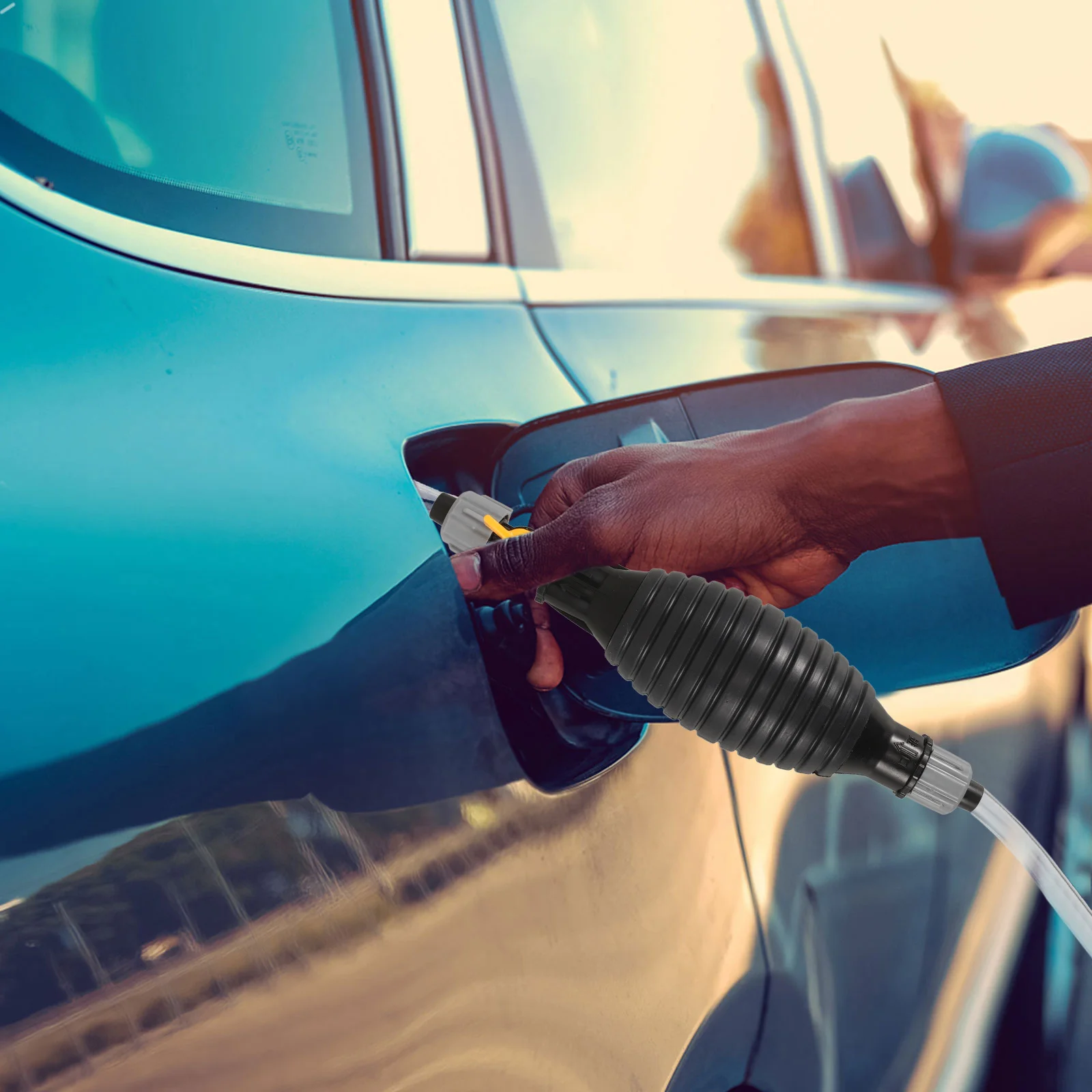 

Manual Portable Siphon Pump Fuel Transfer Pump with Hose for Car Oil Water Transfer Siphon Hose Hand Fuel Pumps