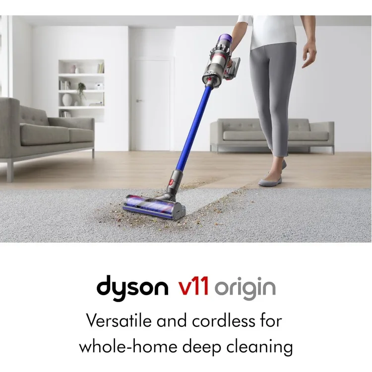 V11 Origin Cordless Vacuum Cleaner, Nickel/Blue