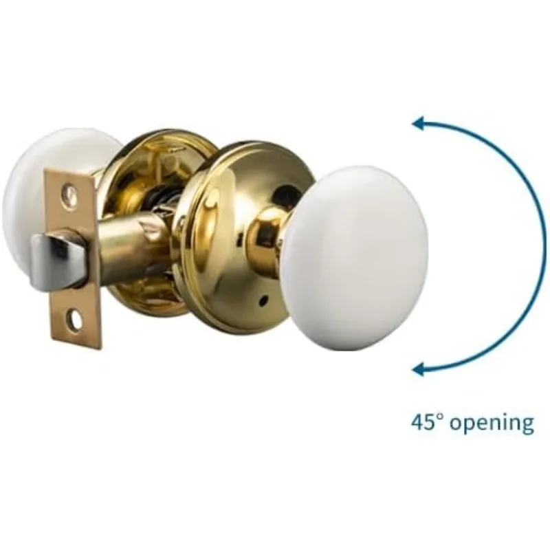 Tubular Lock for Privacy and Access, Replacement Entrance Lock with Adjustable Lock Lever Door Handle, Internal Door Handle