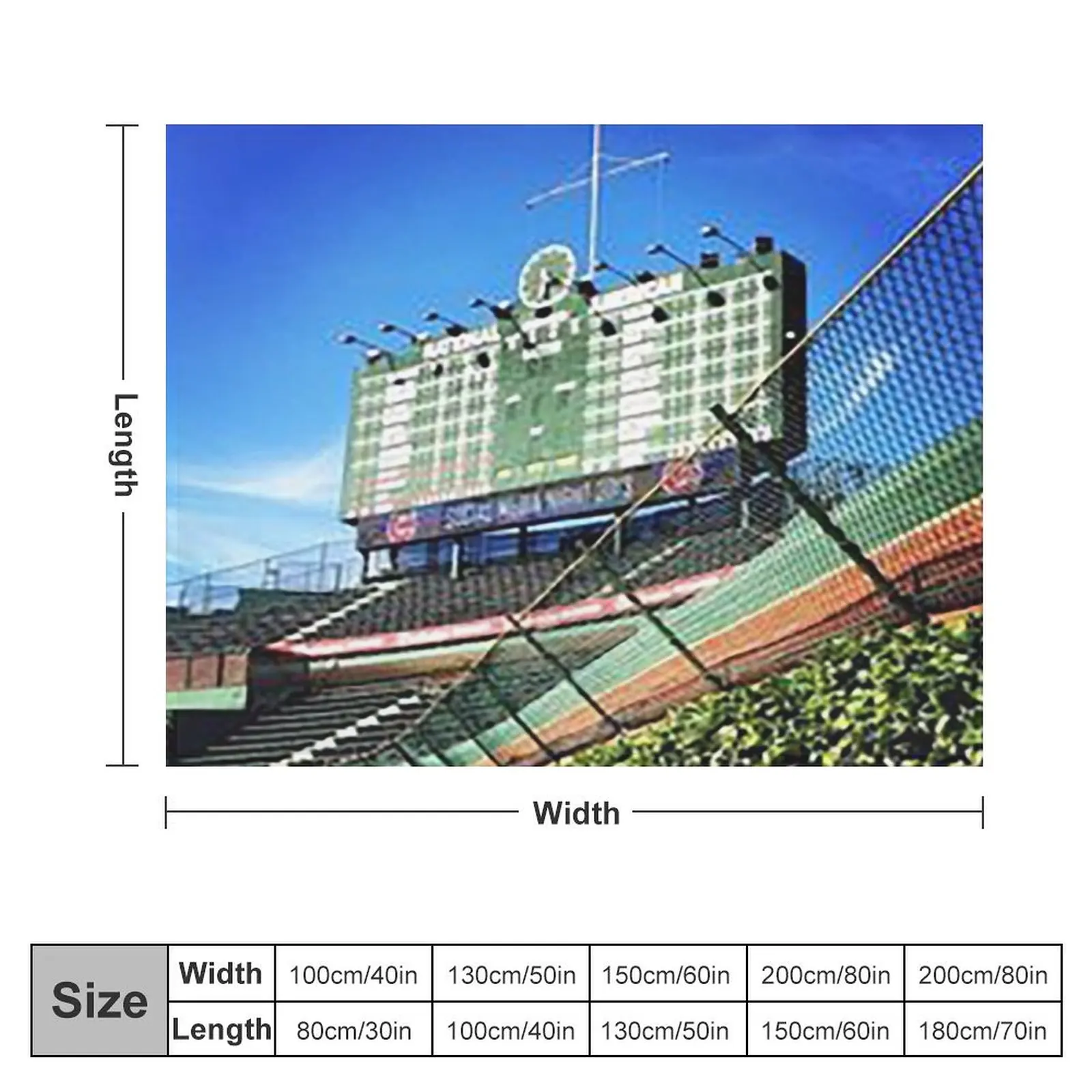 Wrigley Field, Bleacher Bums. Outfield Scoreboard Wrigley, Ivy Covered Walls, Waveland Ave, The Basket at Wrigley, Throw Blanket