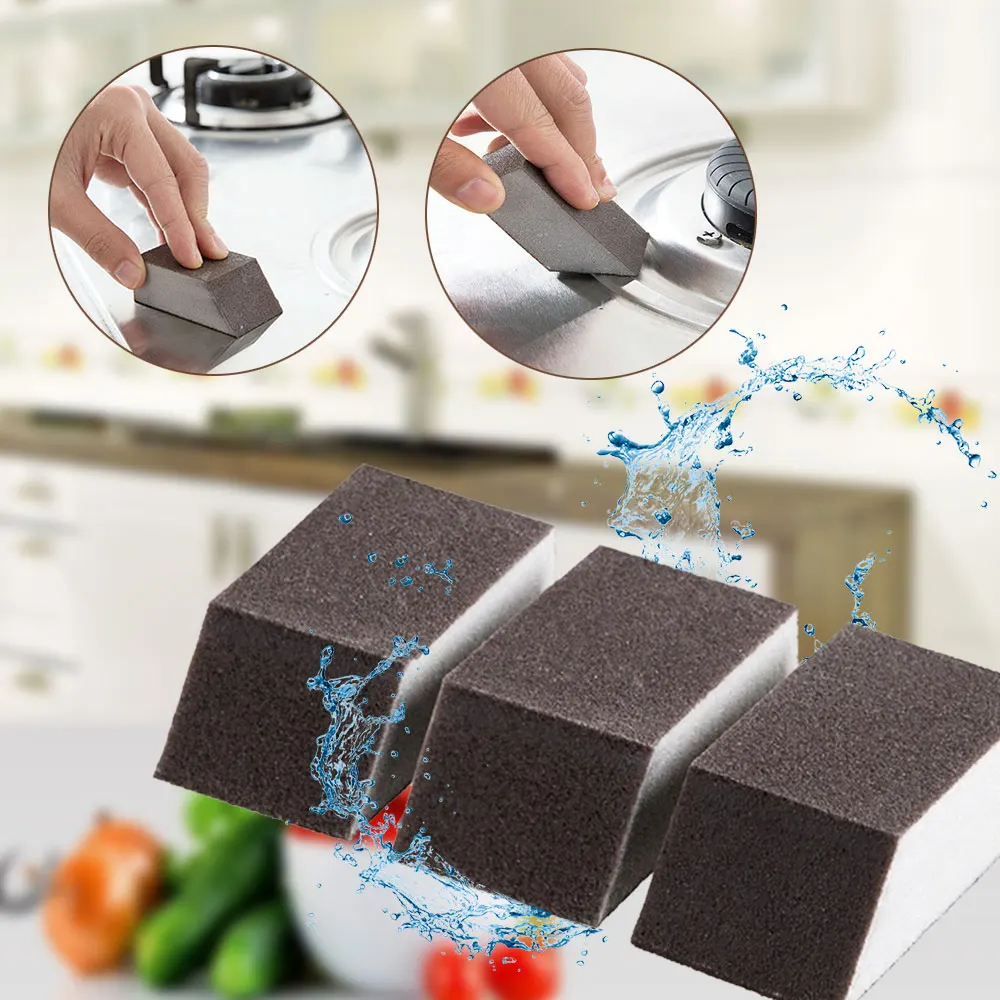 Sponge Eraser Sponge Brush Cleaning Descaling Wiping Removing Rust Household Cleaning Brush Window Cleaning Kitchen Accessories