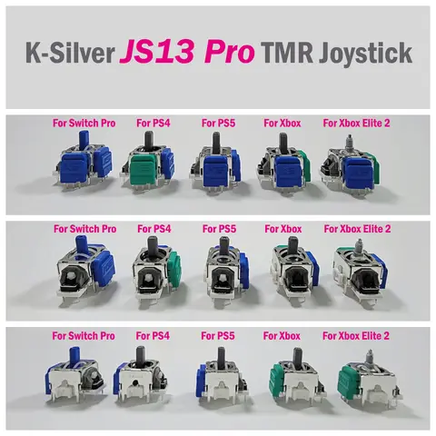 K-SILVER JS13 PRO+ TMR Joystick for Switch Pro PS5 PS4 Xbox Series for Xbox One Anti-Drift Electromagnetic 3D Analog ThumbStick