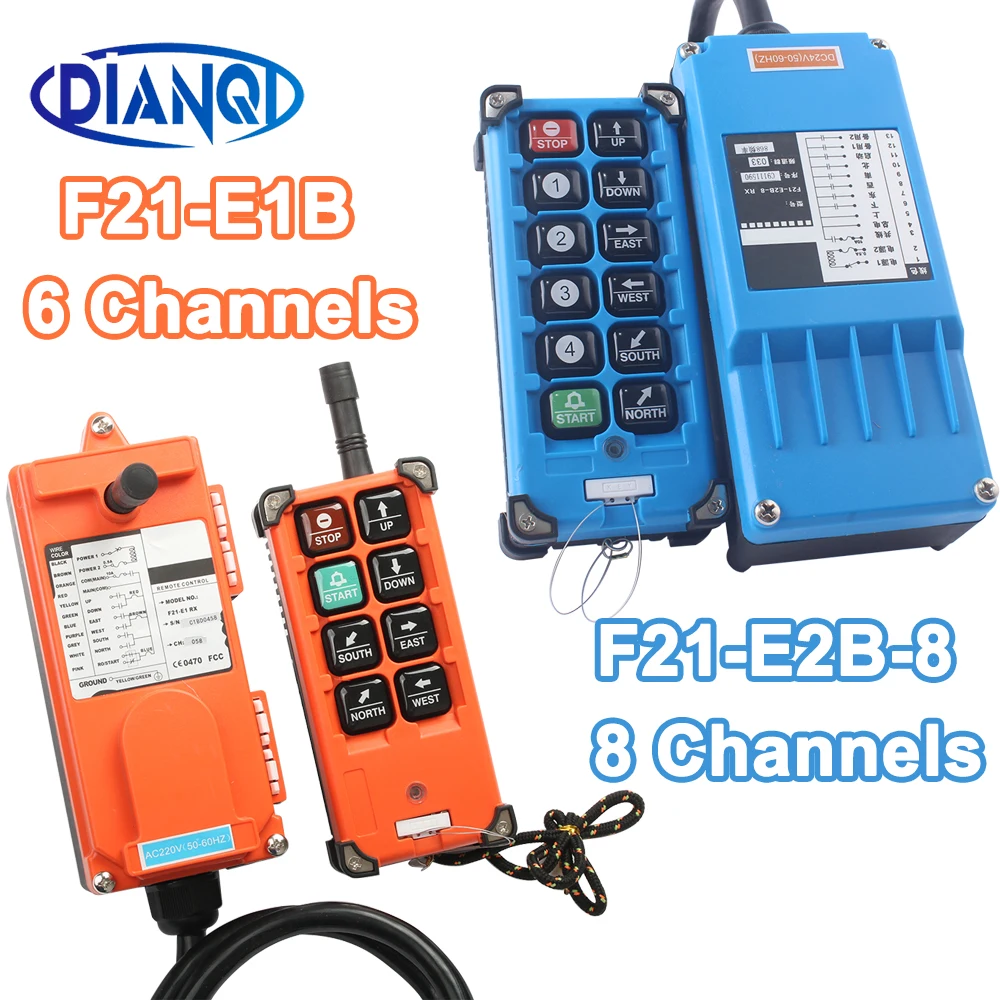 

AC 220V 110V 380V 36V DC 12V 24V 48V Industrial remote controller Hoist Crane Control Lift Crane 1 transmitter + 1 receiver