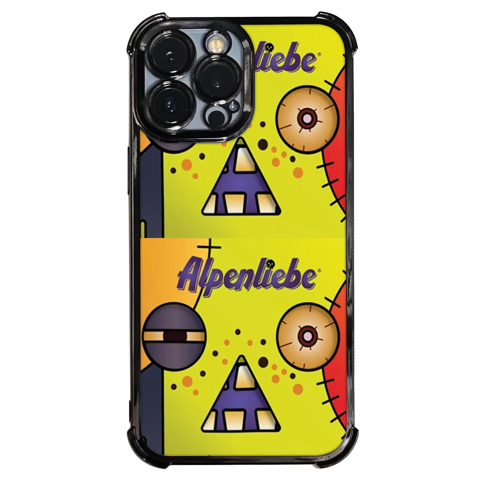 Cartoon Monster Face Patchwork Halloween Phone Case A-Alpenliebee Electroplating Process phone case for iPhone Various Models