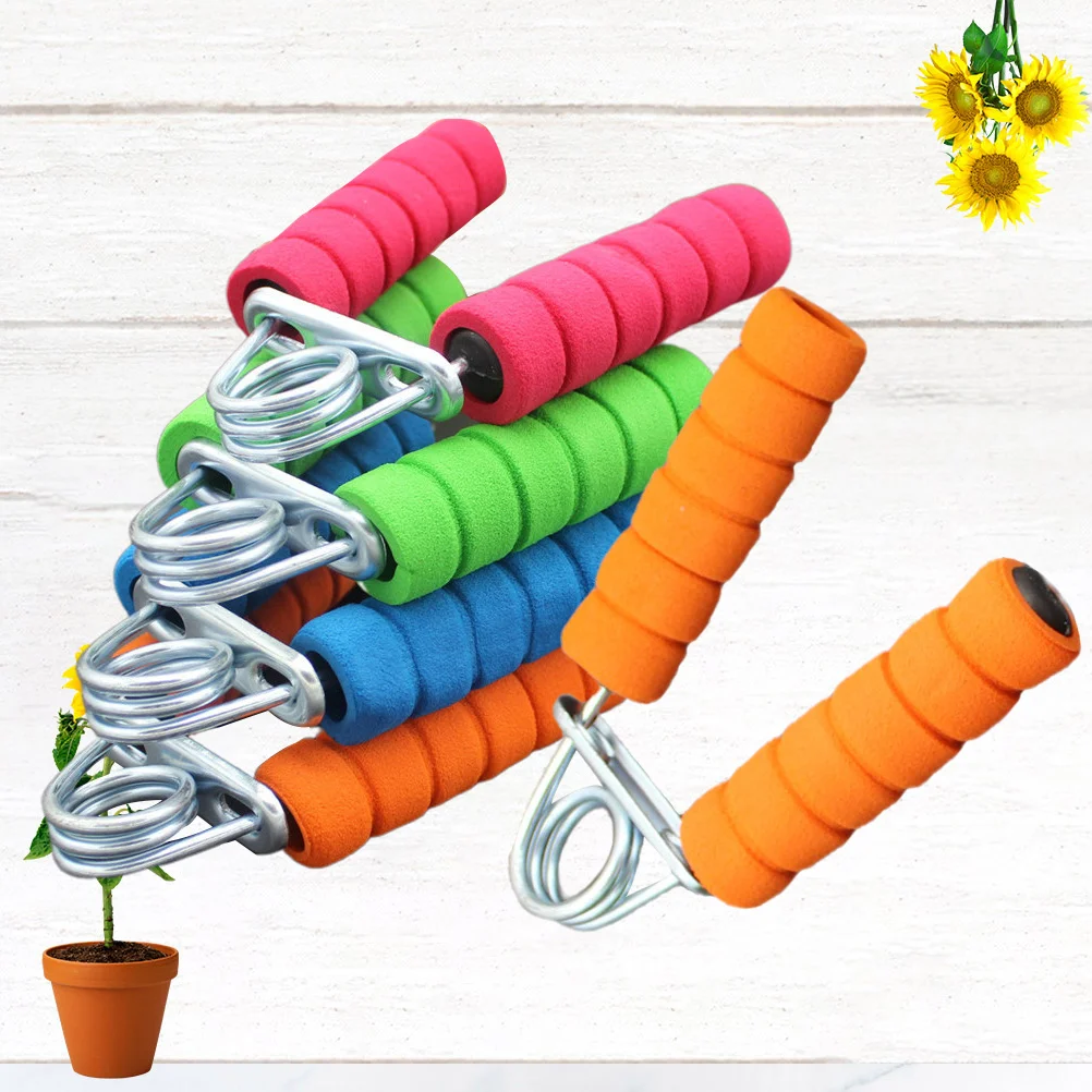 Pinzas de mano de agarre pesado, herramienta de entrenamiento de resistencia con resorte de acero para ejercicio de fuerza de muñeca y antebrazo, Fitness portátil, 5 uds.