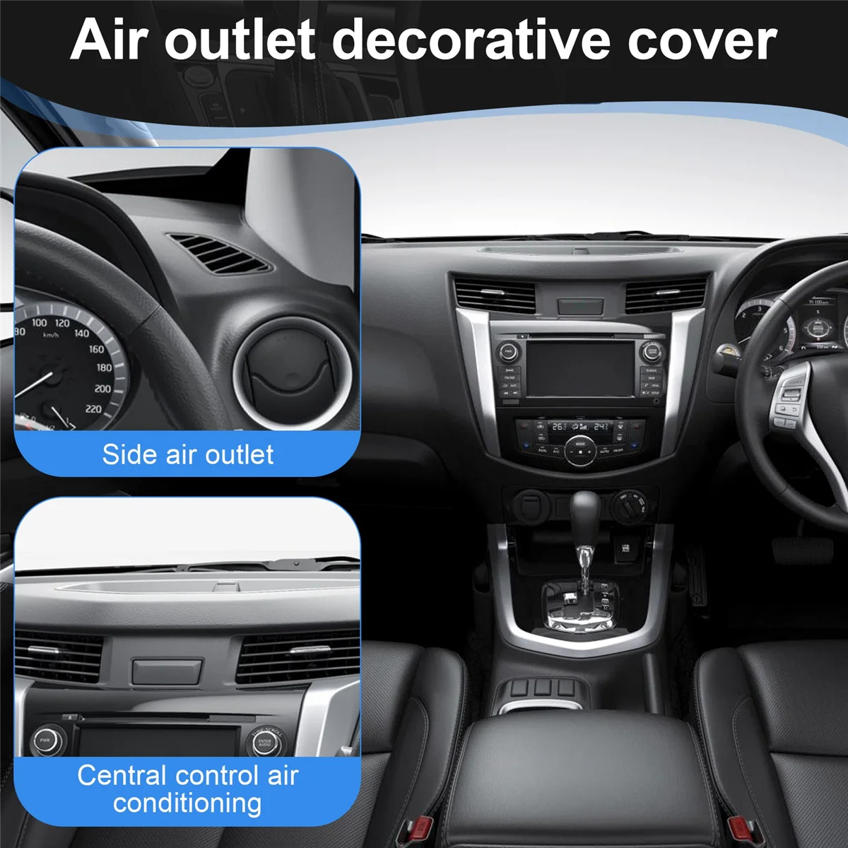 

Trending for NP300 2015-2020 Carbon Fibre ABS Car Air Conditioner AC Outlet Vent Frame Cover Trim