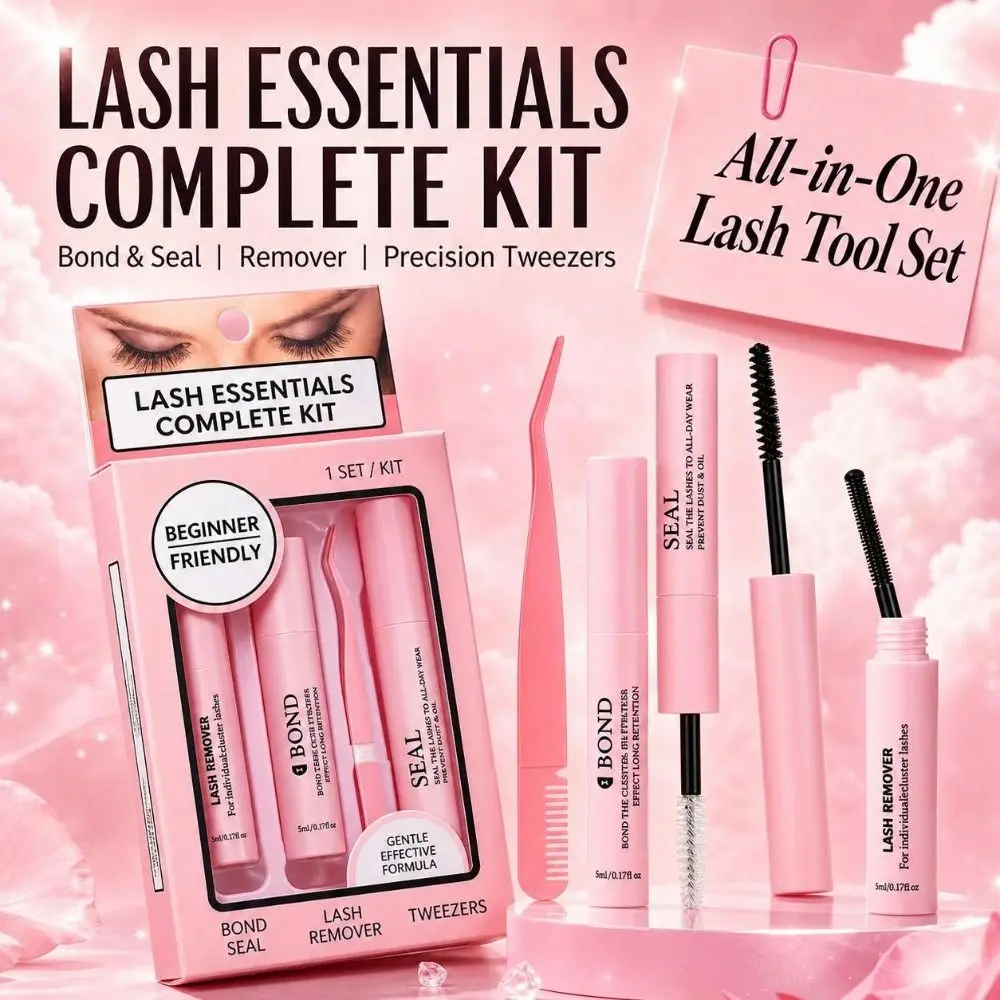 Stylish Gentle Lash Extension Kit Waterproof Long-lasting Eyelash Adhesive Sealant 10ml Lightweight Eyelash Bond Seal Kit Makeup