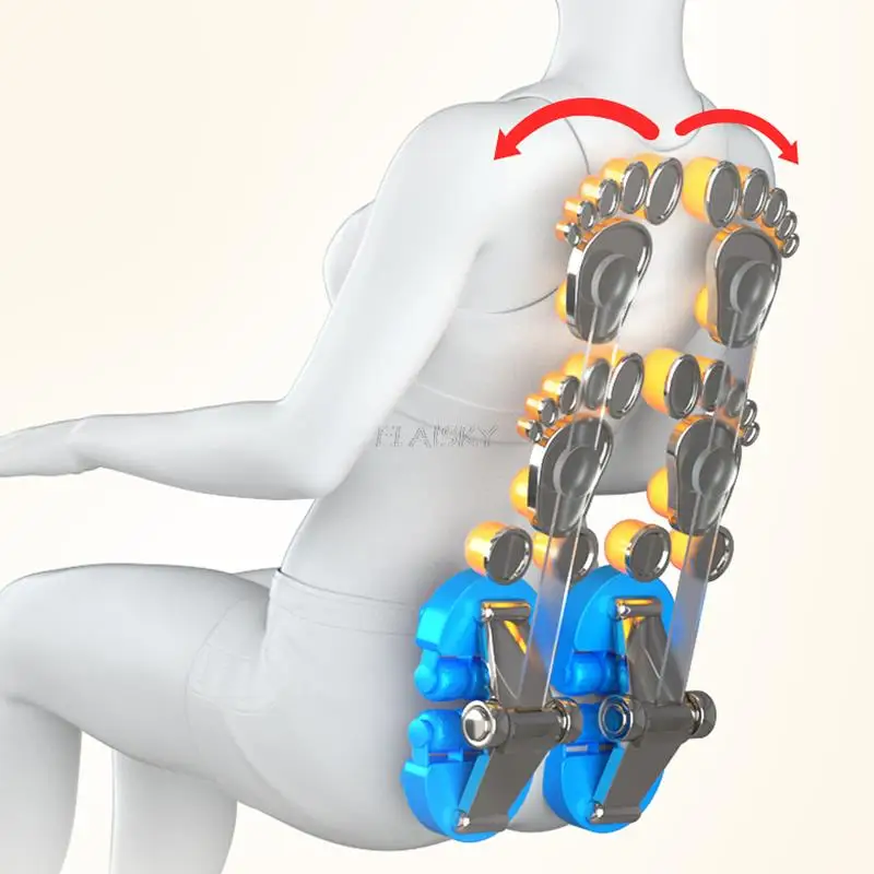 Cadeira elétrica de massagem de corpo inteiro, pescoço, costas, cintura, almofada de massagem, aquecimento, vibração, assento, sofá, relaxamento