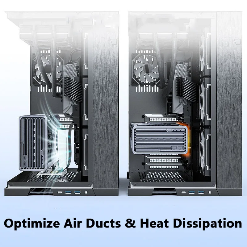 2/3 слота для видеокарты VGA, универсальный вертикальный держатель графического процессора, вертикальный кронштейн для крепления графического процессора, внешняя док-станция eGPU для настольного компьютера