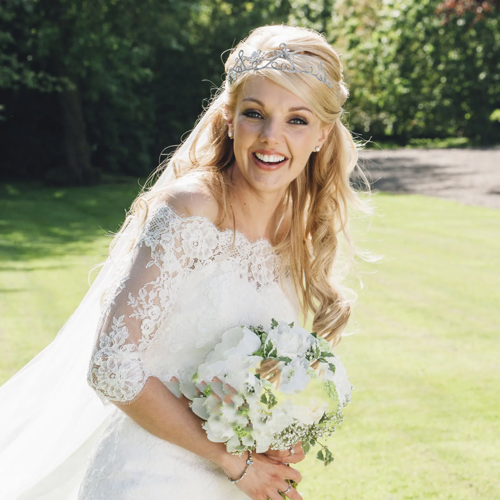 

DIY Winding Crown Durable Material Simple Design DIY Accessories for Girls Personal Parties Birthdays Ceremonies Silver