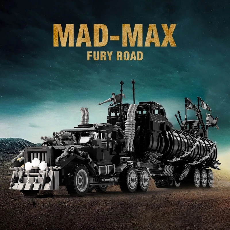 MOC Technical Car Movie Mad-Max The War Rig Modified Truck Sets Creative Building Blocks Toys For Children Boys Christmas Gift