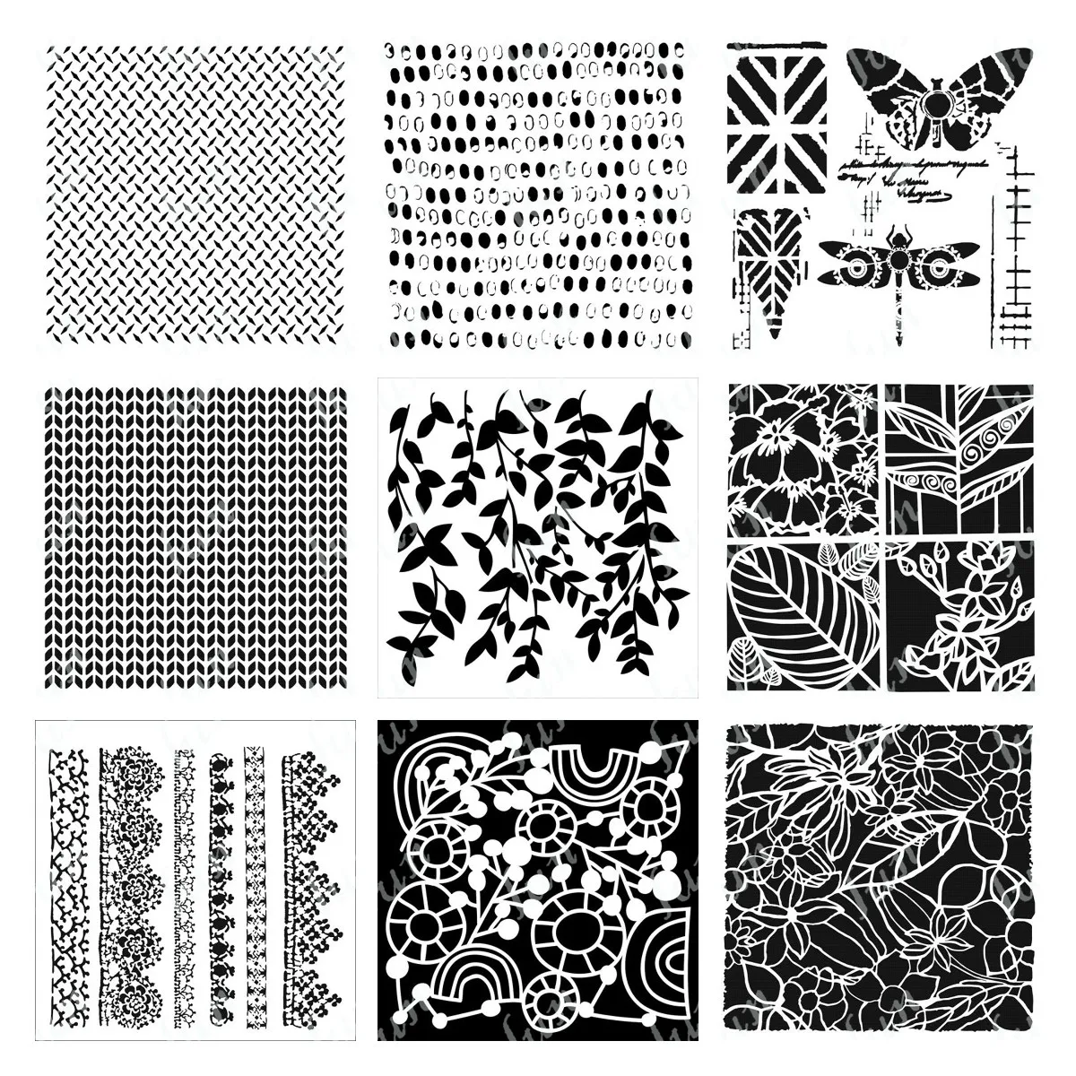 

Drawing Stencils Scrapbook for Card Make DIY Crafts New Supplies 2024 Framed Garden Layered Stencil Coloring Journal