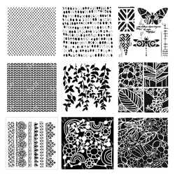 Drawing Stencils Scrapbook for Card Make DIY Crafts New Supplies 2024 Framed Garden Layered Stencil Coloring Journal