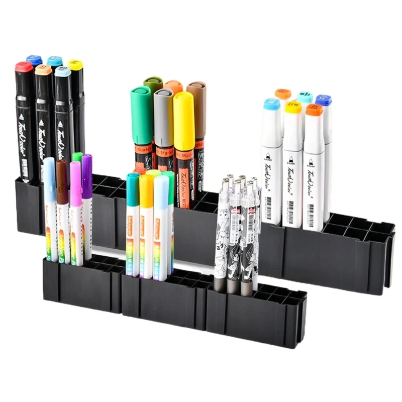 Pen Rack Art Brush Organizer Marker Pen Holder Desk Stand 24/12 Slots Paint Brush Holder Pen Brush Holder Pencil Shelve F19E