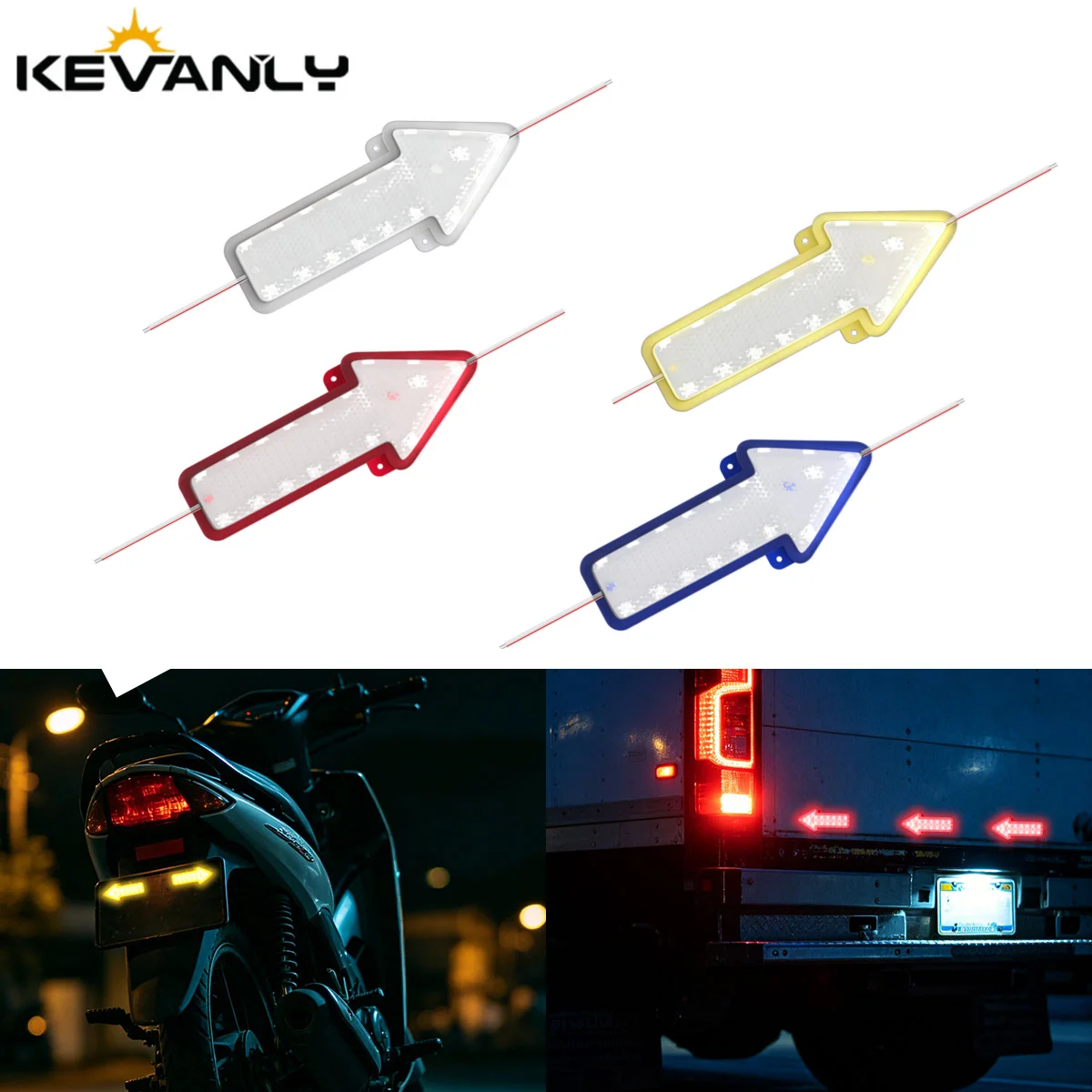 1/10x Arrow LED Module Sidelight Truck Indicator Directional Traffic Light Trailer Side Marker Lamp Motorcycle Accessories