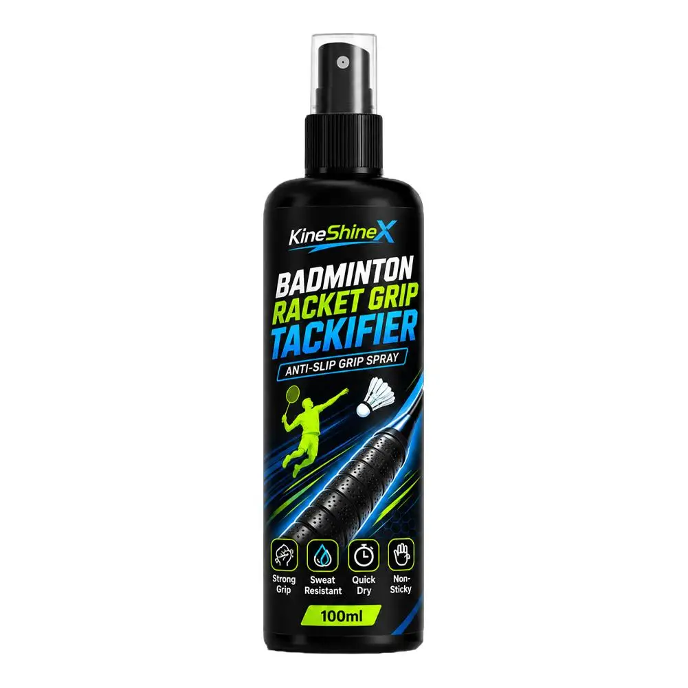 Badminton Racket Anti Slip Grip Spray Quick Dry Liquid Sweat Resistant Hand Sweat Antiperspirant for Sports Tennis and Badminton