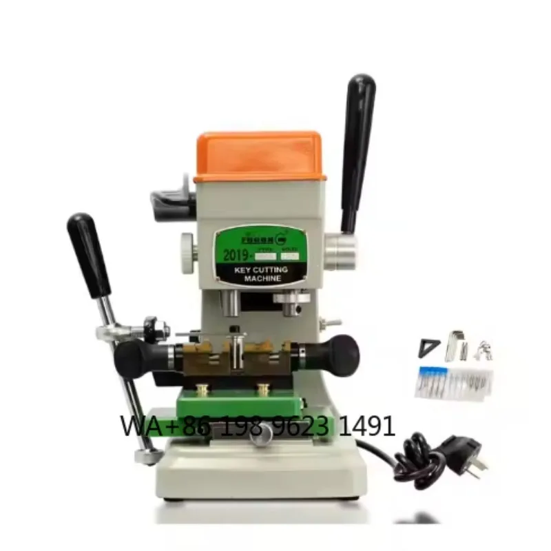 

2 In 1 Vertical Horizontal Key Cutting Machine, Metal Door Key Blank Duplicator for Lengthening Deepening Key Processing