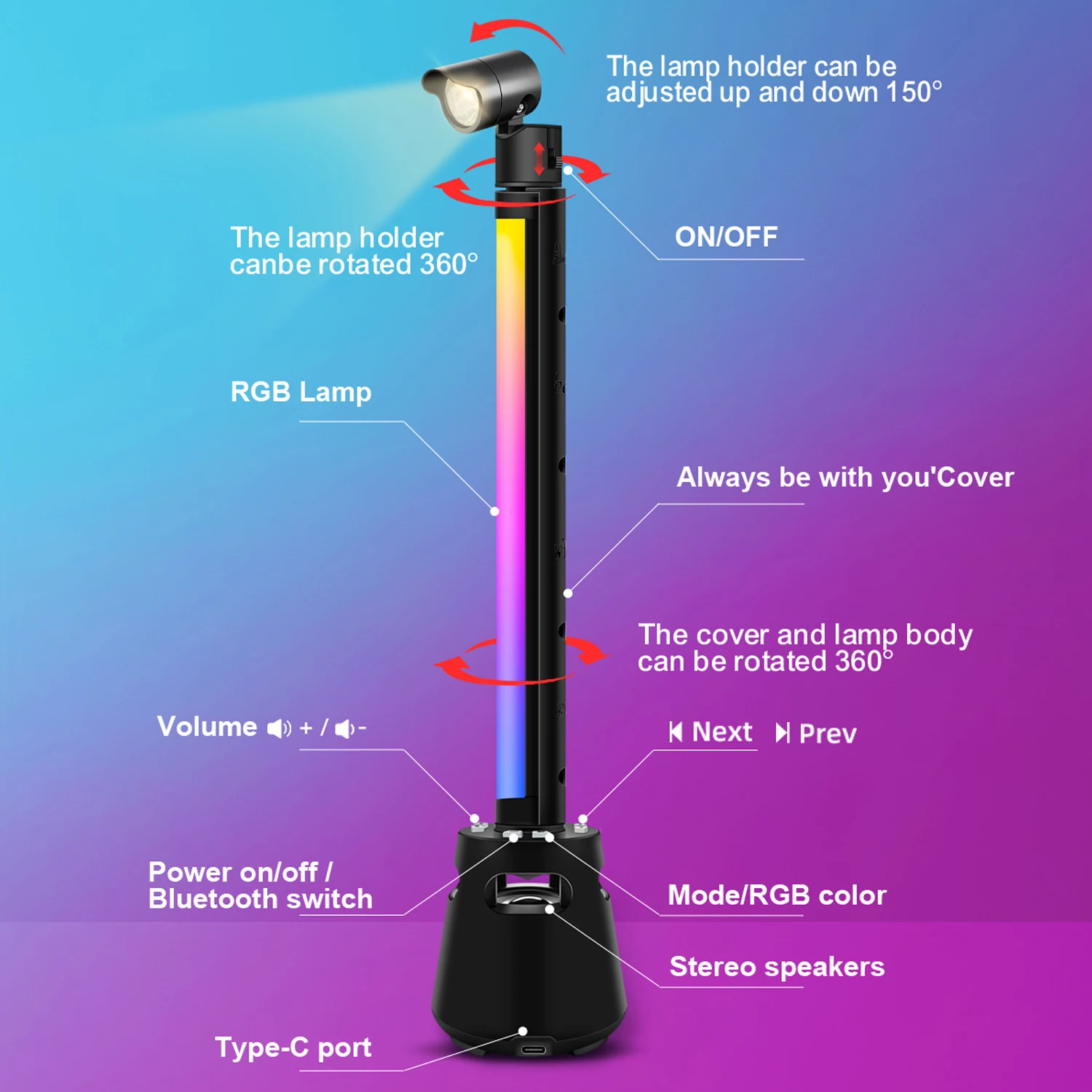 RGB 픽업 라이트 블루투스 스피커 데스크탑 라이트 음악 리듬 주변 픽업 램프 라이브 룸 파티 전자 스포츠 크리스마스 장식 램프